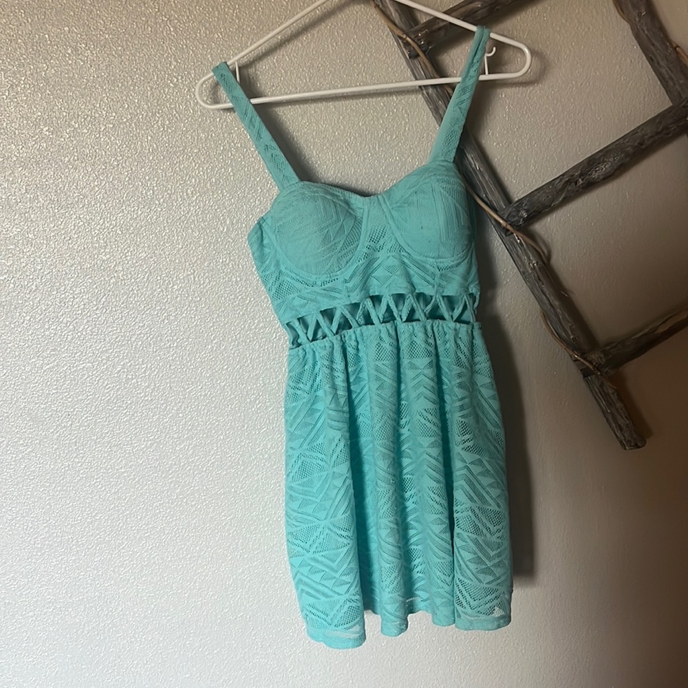 Material girl turquoise dress